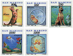 75205 MNH SAN MARINO 1991 COSAS Y GESTOS DE CADA DIA. ANIMALES DOMESTICOS - Gebraucht