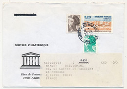 FRANCE - UNESCO - 8 Enveloppes Service Philatélique Unesco Avec Timbres De Service - Obl Paris 7 Rue Clerc - 1989/90 - Briefe U. Dokumente