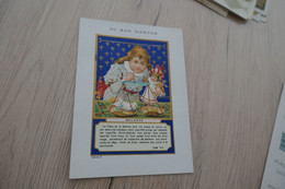 Grand Chromo Ancien Au Bon Marché Tom Tit Litho Enfant Jouets Poupée Balance - Au Bon Marché