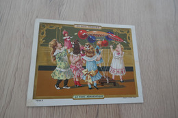 Grand Chromo Ancien Au Bon Marché Enfant Litho Jeux Anciens Le Parc Aérostatique - Au Bon Marché