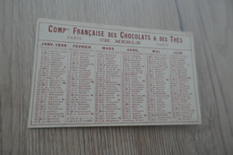 Calendrier Semestriel Chocolat Cacao Compagnie Française 1898 - Petit Format : ...-1900