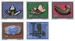 35924 MNH SUIZA 1960 PRO PATRIA. MINERALES Y FOSILES - Fossiles