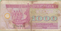 Ukraine - Billet De 1000 Karbovantsiv - 1992 - P91a - Ukraine