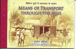 India 2017 Means Of Transport Through Ages Complete Prestige Booklet Containing 5 MINIATURE SHEETS MS MNH As Per Scan - Otros & Sin Clasificación