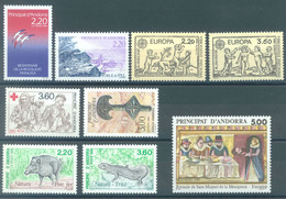 ANDORRE - MNH/** - 1989 - YEAR COMPLETE  - Yv 376-384 -  Lot 25359 - Ganze Jahrgänge