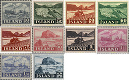 652107 HINGED ISLANDIA 1950 ACTIVIDADES Y VISTAS - Lots & Serien