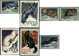 63148 MNH UNION SOVIETICA 1967 ANIMALES DIVERSOS PARA ABRIGO - Collezioni
