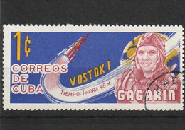 MiNr. 835 Kuba (Republik) 1963, 26. Febr. Kosmonauten (I). Odr.; Wz. 4; Gez. L 12.  Satz, Ausgabedatum: 26.2.1963 - Gebruikt