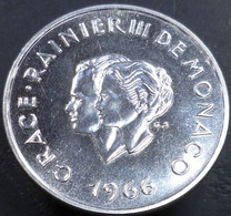 Monaco - 10 Francs 1966 -10° Anniversario Del Matrimonio Del Principe Ranieri III Con Grace Kelly - X# M1 - 1960-2001 Nouveaux Francs