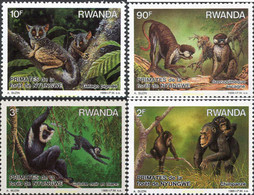 50079 MNH RUANDA 1988 MAMIFEROS - 1980-1989