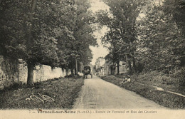 CPA VERNEUIL-sur-SEINE-Entrée De VERNEUIL Et Rue Des Graviers (260302) - Verneuil Sur Seine