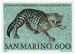 37492 MNH SAN MARINO 1985 CONGRESO DE LA FEDERACION FELINA INTERNACIONAL - Used Stamps