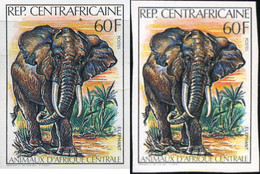 207473 MNH CENTROAFRICANA 1982 FAUNA DE CENTROAFRICA - Chimpancés