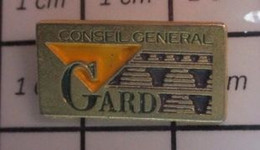 316c Pin's Pins / Beau Et Rare / ADMINISTRATIONS / CONSEIL GENERAL DU GARD - Administrations