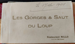 CPA 06 Alpes Maritimes Gorges Et Saut Du Loup - Restaurant MILLO Grasse - Carnet Complet - 12 Cartes - Mai 1924 - Other & Unclassified