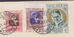 Vatican CITA DEL VATICANO 21.5.1953 Cover Brief Lettre VIBORG Denmark Pius X. & Maria Goretti 3-Stripe M. Textfeld Set - Briefe U. Dokumente