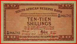 ~ SHIP (1928-1947): SOUTH AFRICA ★ 10 SHILLINGS 1947 RARITY! CRISP! ★ LOW START ★ NO RESERVE! - Afrique Du Sud