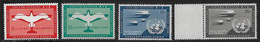 NACIONES UNIDAS - NEW YORK - SERIE BASICA - AÑO 1951 - CATALOGO YVERT Nº 0001-04 -  HOJA - NUEVOS - Airmail