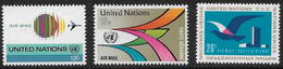 NACIONES UNIDAS - NEW YORK - SERIE BASICA - AÑO 1974 - CATALOGO YVERT Nº 0019-21 -  HOJA - NUEVOS - Luchtpost