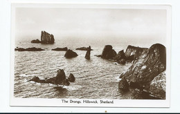 Scotland Postcard Shetland The Drongs  Rp Unused - Shetland