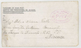 Lettre écrite Du  Camp Prisonniers De Guerre De Paldula, Campo Prigioniero De Guerre, Italie 3. 7. 1945 - Otros & Sin Clasificación