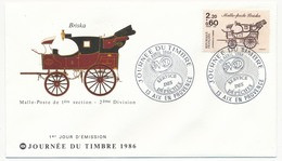 FRANCE => Enveloppe Fédérale "Journée Du Timbre" 1986 - AIX EN PROVENCE - Timbre Malle Poste Briska - Giornata Del Francobollo