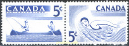 250417 HINGED CANADA 1957 DEPORTES AL AIRE LIBRE - 1952-1960