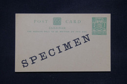 ZANZIBAR - Entier Postal Avec Surcharge Spécimen  - L 133574 - Zanzibar (...-1963)