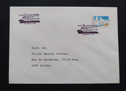 Portugal Cachet Commémoratif  Expo Philatelique Banque UBP Bateau 1986 Event Postmark Philatelic Expo UBP Bank Ship - Flammes & Oblitérations