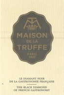 Carte Visite Publicitaire RESTAURANT La MAISON DE LA TRUFFE PARIS  PUB Advertising Card - Tarjetas De Visita