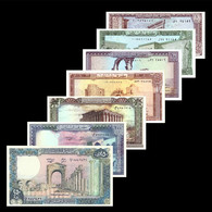 # # # Banknote Satz 7 Banknoten Aus Dem Libanon (Lebanon) 441 Livres UNC # # # - Liban