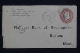 ETATS UNIS - Entier Postal Commerciale De Northampton Pour Boston En 1887 - L 133621 - ...-1900