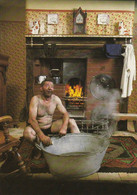 Postcard Beamish Museum Durham Pitman / Coal Miner Having A Bath My Ref B26000 - Andere & Zonder Classificatie