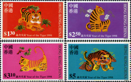 65884 MNH HONG KONG 1998 AÑO LUNAR CHINO - AÑO DEL TIGRE - Collections, Lots & Series