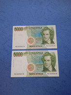 ITALIA-P111c 5000L 26/11/1996 UNC (2 Consecutivi) - 5.000 Lire