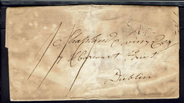 Irlande. Marque Linéaire "Gorey 48" Lettre Du 24 Mai 1820 A Destination De Dublin. Taxe Manuscrite. - Préphilatélie