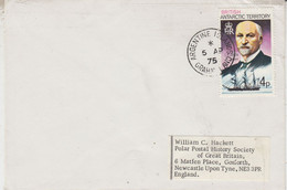 British Antarctic Territory (BAT) Cover . Ca Argentine Island  Grahamland  5 AP 1975 (58246) - Brieven En Documenten