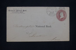 ETATS UNIS - Entier Postal Commercial De Fitchburg Pour Boston En 1887  - L 133671 - ...-1900