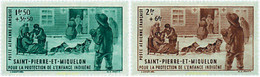 50295 MNH SAN PEDRO Y MIQUELON 1942 PRO OBRAS DE PROTECCION DE LA INFANCIA INDIGENA - Usati