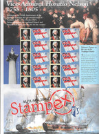 GB  STAMPEX Smilers Sheets  AUTUMN  2005  -   Vice-Admiral Horatio Nelson 1758 -1805 - Persoonlijke Postzegels