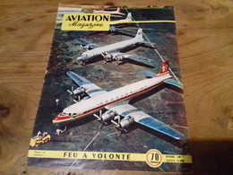 40/ AVIATION MAGAZINE N° 121 1955 LES AVIONS COMMERCIAUX DOUGLAS / FEU A VOLONTE - Aviazione