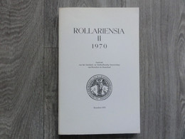 Roeselare   * (Boek)  Rollariensia II - Jaarboek 1970 - Roeselare