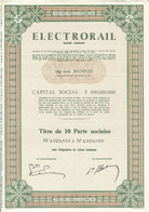 Titre De 1966  - ELECTRORAIL - - Electricidad & Gas