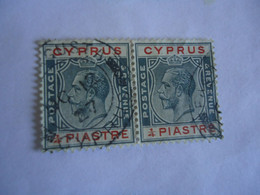 CYPRUS  USED   STAMPS PAIR   WITH POSTMARK  FAMAGUSTA 1927 - Andere & Zonder Classificatie