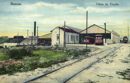 Brazil, MANAOS MANAUS, Usina Da Viação, Tram Depot (1910s) Postcard - Manaus