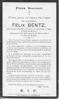 FREUX ..-- Monsieur Félix BENTZ , Né En 1885 , Décédé En 1924 , à 39 Ans . - Libramont-Chevigny