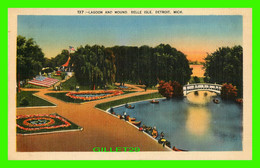 DETROIT, MI - LAGOON AND MOUND, BELLE ISLE - ANIMATED WITH PEOPLES - PUB. BY UNITED NEWS CO - - Detroit