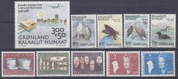 OG2680. Greenland 1988. Year Set. Michel 179-88. MNH(**) - Annate Complete