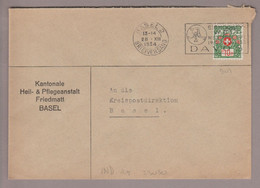 CH Portofreiheit Zu#9 10Rp. GR#509 Brief 1934-12-28 Basel Heil&Pflegeanstalt Friedmatt - Franquicia