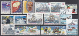 OG2687. Greenland 2002. Year Set. Michel 376-90. MNH(**) - Annate Complete